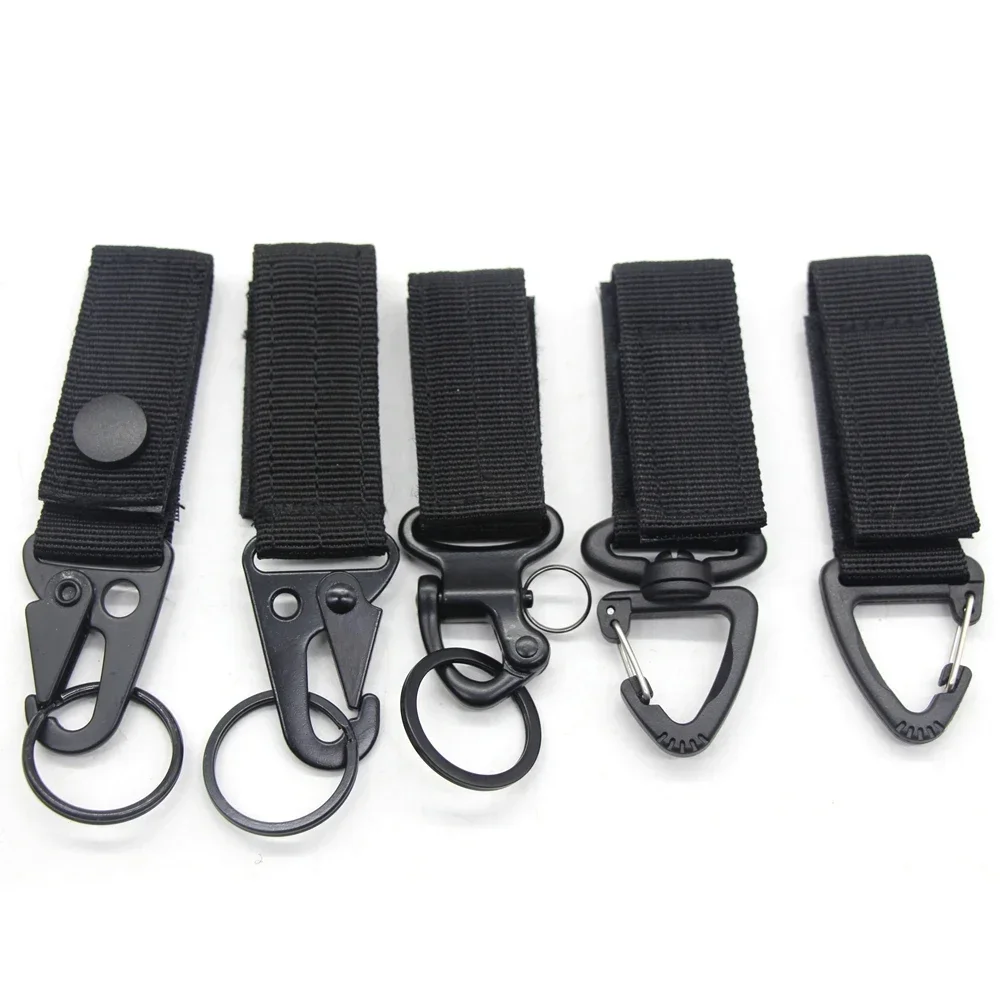 2 unids/set llavero táctico Molle llavero de engranaje cinturón de nailon Molle correas llavero cinturón Molle bolsas mochila Camping caza - imagen 3