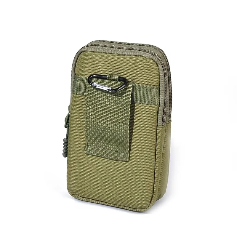 Riñonera militar de doble capa para hombre, bolsa para teléfono, Camping, caza, riñonera táctica, bolsa táctica verde para exteriores - imagen 3