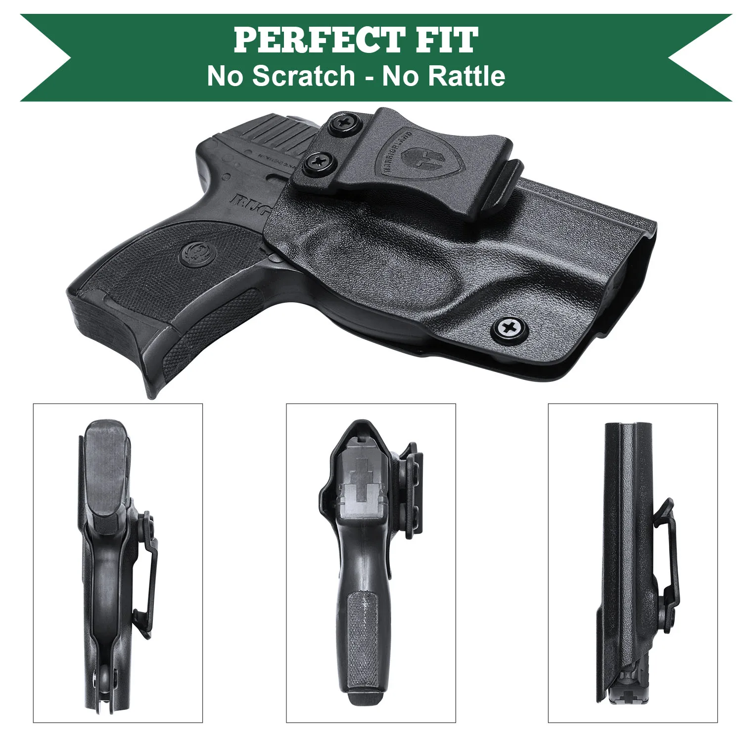 Ajuste: Ruger LC9 / Ruger LC9S / Ruger LC380 / Ruger EC9S, funda IWB KYDEX, funda interior para cintura, transporte oculto, mano derecha - imagen 3