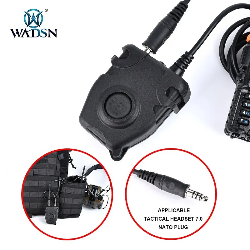 Auriculares tácticos militares Pelto PTT resistentes al agua Wadsn, auriculares para Motolora/Kenwood/ICOM/Yaesu/Midland Airsoft - imagen 4