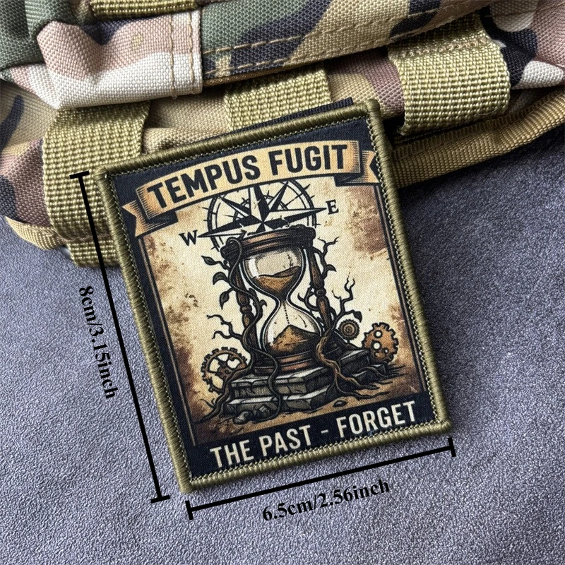 Parche táctico MEMENTO MORI militar con gancho y bucle para ropa - imagen 2
