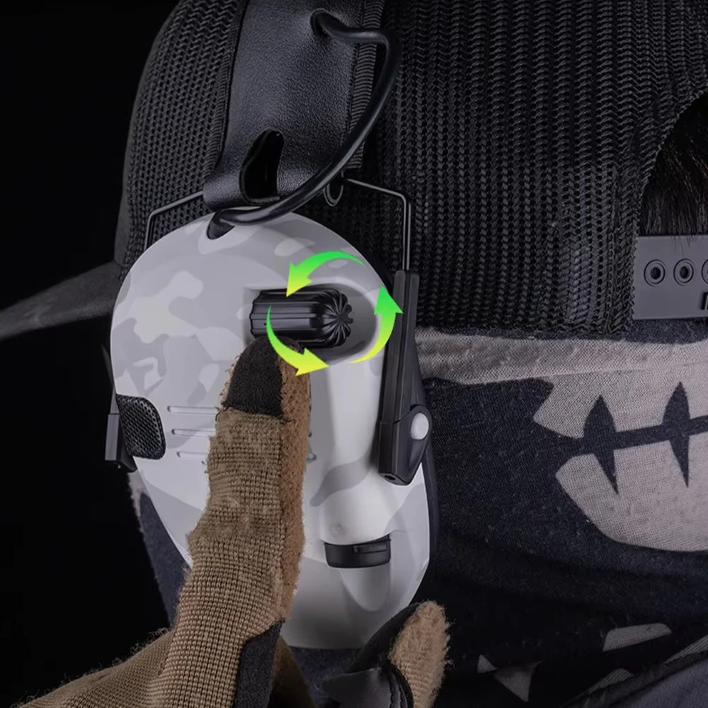Auriculares para entrenamiento de tiro, orejeras protectoras para los oídos para caza, auriculares con ajuste de perilla de reducción de ruido para Airsoft - imagen 3