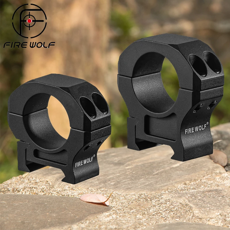 FIRE WOLF 7075 aleación de aluminio 25,4mm perfil alto/bajo mira telescópica mira telescópica soporte de anillo de montaje montaje de 21mm - imagen 2