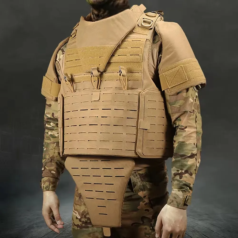 Chaleco de protección completa de camuflaje transpirable Molle multifunción para exteriores, equipo de entrenamiento de combate de campo, 1000D - imagen 4