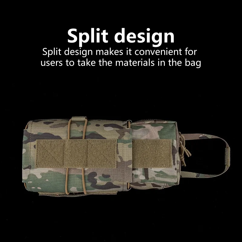 Botiquín de primeros auxilios de extracción horizontal con bolsas interiores y exteriores divididas y diseño de cuerda elástica para un desmontaje rápido y montaje MOLLE - imagen 4