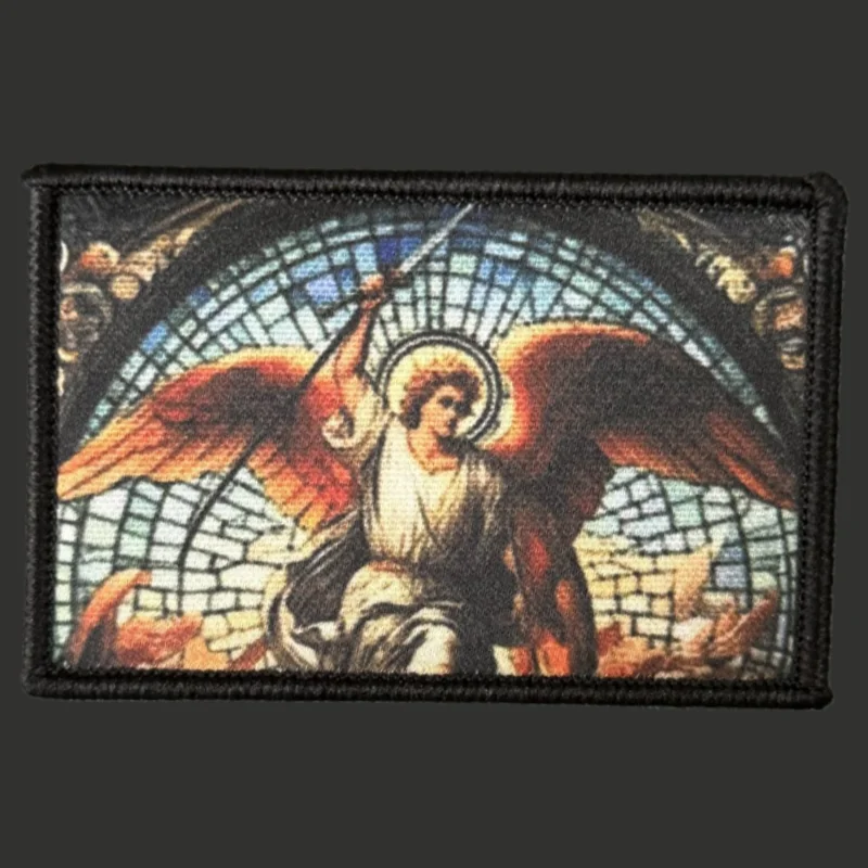 Parche con estampado de Arcángel Michael, insignia de moral táctica, brazalete con gancho y bucle, mochila, ropa, accesorios decorativos, pegatinas