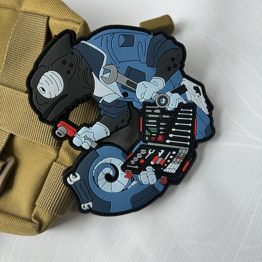 Parches tácticos de la Legión del camaleón, emblema de gancho y bucle de Chevron de PVC 3D, insignia de moral del escuadrón del ejército militar, pegatinas para mochila - imagen 4