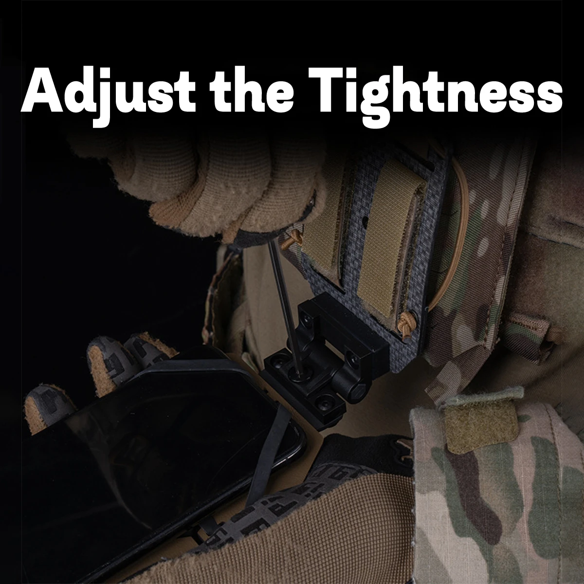 Placa de navegación plegable, soporte giratorio de 90 ° para teléfono móvil, chaleco de caza, montaje en el pecho, MOLLE, portador de placa ajustable para teléfono inteligente - imagen 5