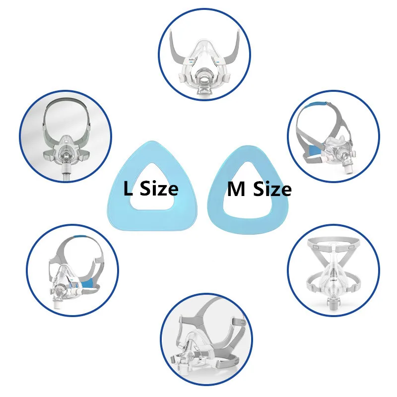 Almohadillas nasales CPAP de tamaño L, revestimientos de máscara de hidrogel para reducir fugas de aire y ampollas dolorosas, lavables - imagen 2