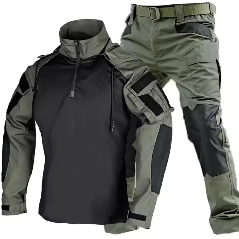 Uniforme para exteriores, trajes tácticos, camiseta resistente al desgaste, pantalones con capucha, ropa para hombre, camisas de combate, ropa de caza de Paintball Airsoft - imagen 2