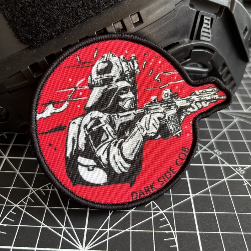 Parche táctico samurái negro, parches Skywalker tejidos con gancho y bucle CQB de lado oscuro, insignia de moral, brazalete militar, pegatina para mochila - imagen 3