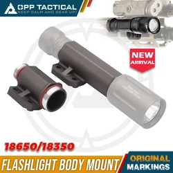 Soporte de lámpara de casco de estrategia SOTAC de aluminio para accesorios de cuerpo de luz de investigación serie 18350 18650 con orificio para tornillo derecho