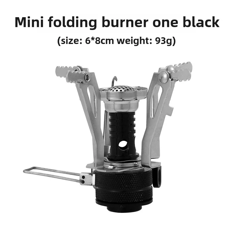 Mini estufa gas titanio ultraligera para camping y supervivencia - imagen 3