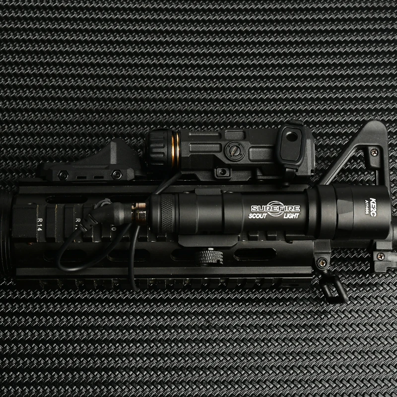 Tácticas Eotec OGL rojo verde azul IR láser Surefir M300C M600U linterna estroboscópica luz LED interruptor remoto Dual para arma de caza - imagen 5