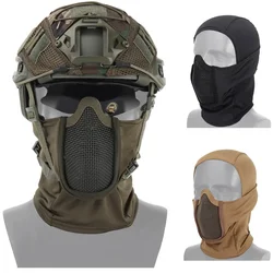 Casco táctico Airsoft, Máscara protectora de media cara, malla para ciclismo, caza, Paintball, Shadow Fighter