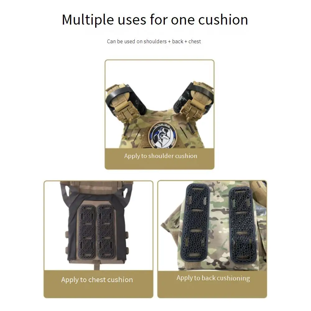 Chaleco táctico hombreras reducción de estrés almohadilla de amortiguación suave transpirable - imagen 3