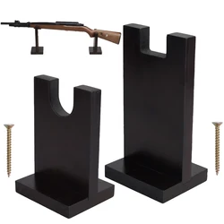Soportes de exhibición de pistola de madera, soporte para escopeta de Rifle, estante de exhibición de pistola larga para almacenamiento de escopeta de Rifle