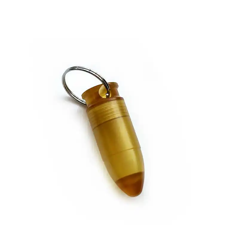 Contenedor de pastillas de emergencia cardíaco de aleación de titanio y PEI, colgante de collar EDC impermeable para almacenamiento de medicina de primeros auxilios