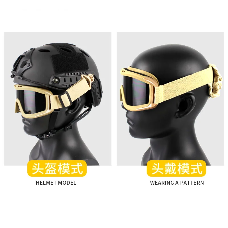 Riel de guía táctico Airsoft para Paintball, gafas para casco táctico rápido AF MICH IBH, equipos de caza - imagen 5