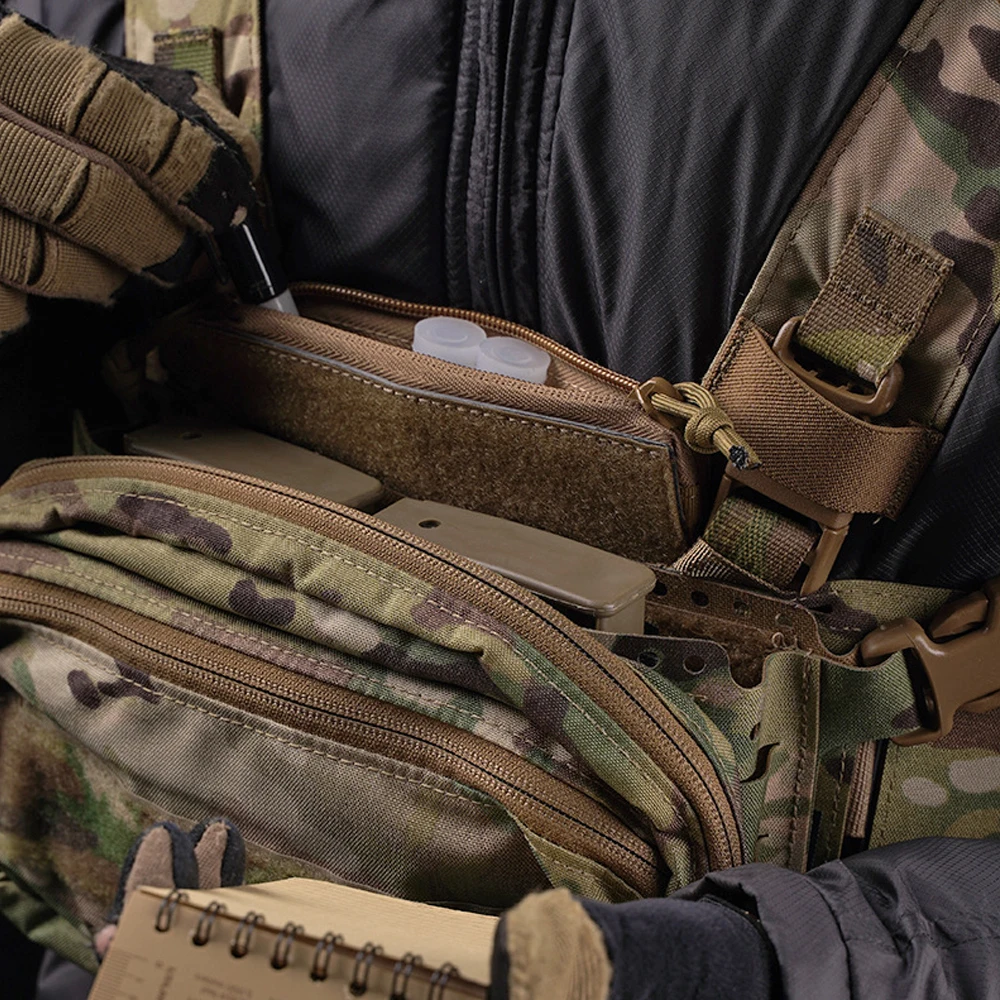 Bolsa táctica de administrador, bolsas pequeñas con gancho y bucle, organizador, bolsa con cierre de cremallera, aparejo de pecho, accesorios para chaleco de caza - imagen 5