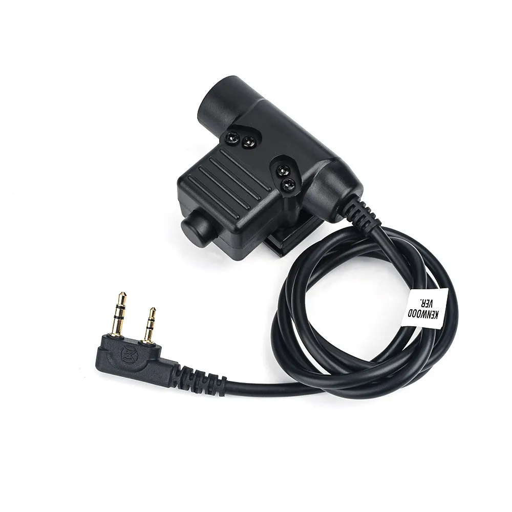 WADSN-auriculares tácticos de comunicación para tiro al aire libre, audífonos Bowman Elite II U94 PTT para KenwoodBaofeng UV-5R, accesorio de Radio - imagen 3