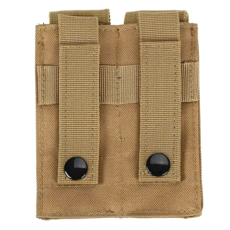 Molle táctico doble 9mm bolsa de revista soporte para linterna, AK AR Rifle Mugger EDC riñonera bolsa de accesorios - imagen 4