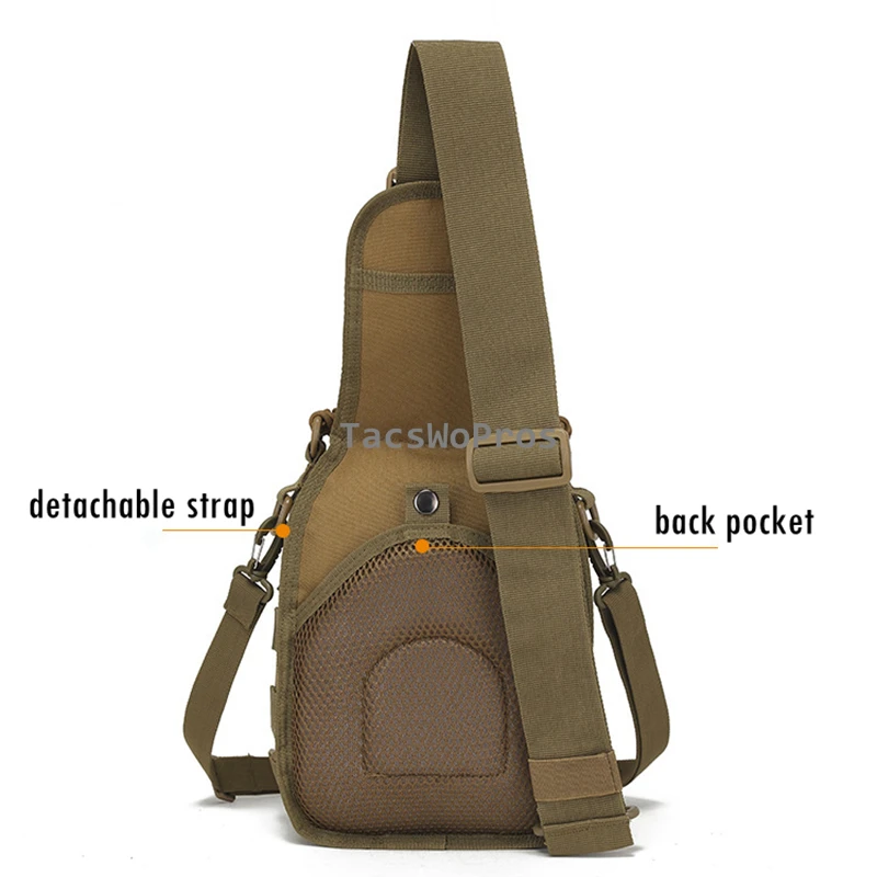 Bolso táctico EDC MOLLE bandolera asalto para exterior y senderismo - imagen 5