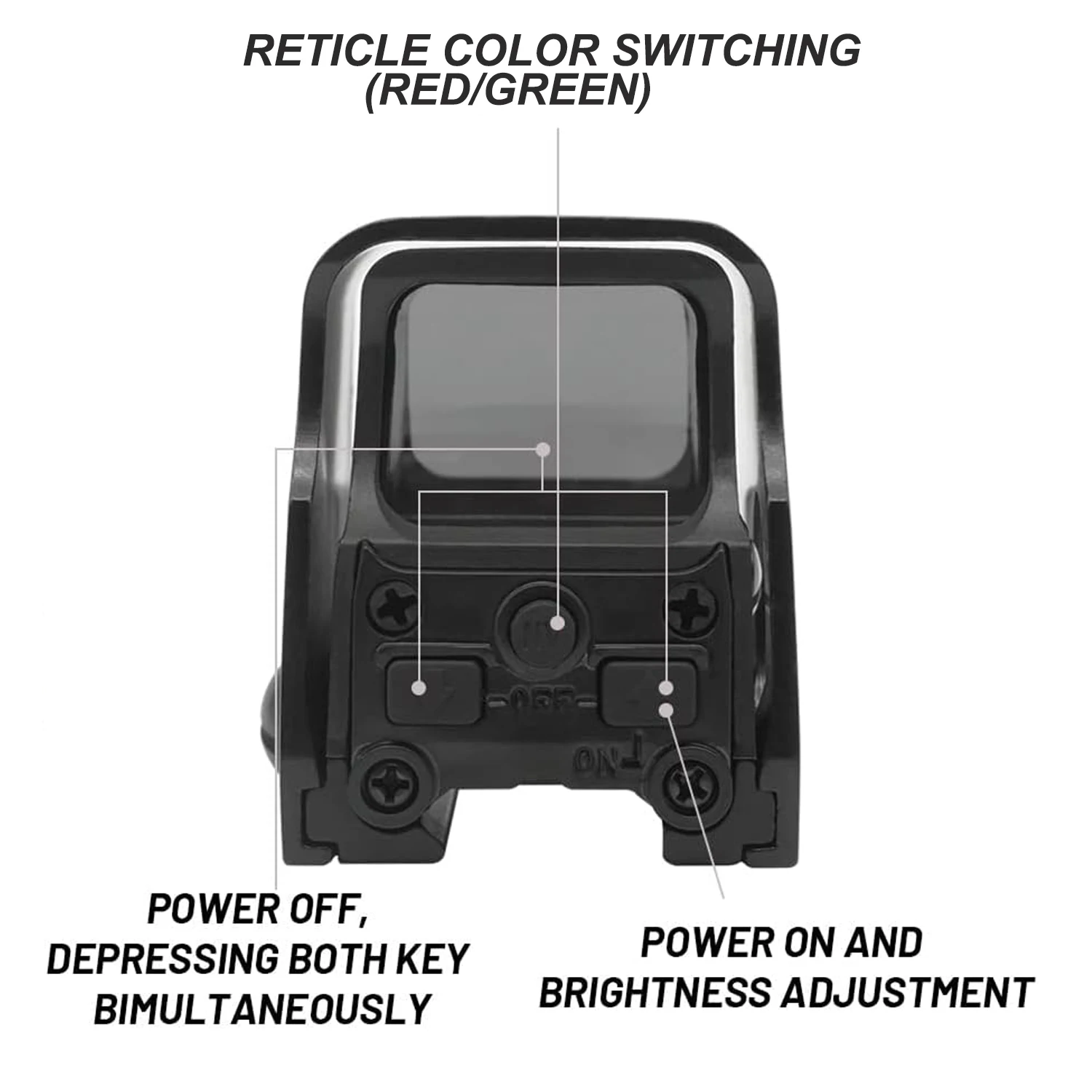 Mira holográfica 551, mira réflex de punto rojo y verde - imagen 3
