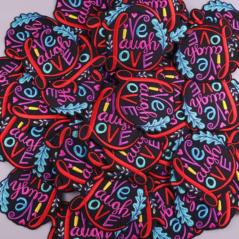 Parches bordados de aventura al aire libre para ropa, letras Hippie, parche para planchar, apliques de decoración, coser, 10 unidades por lote - imagen 2