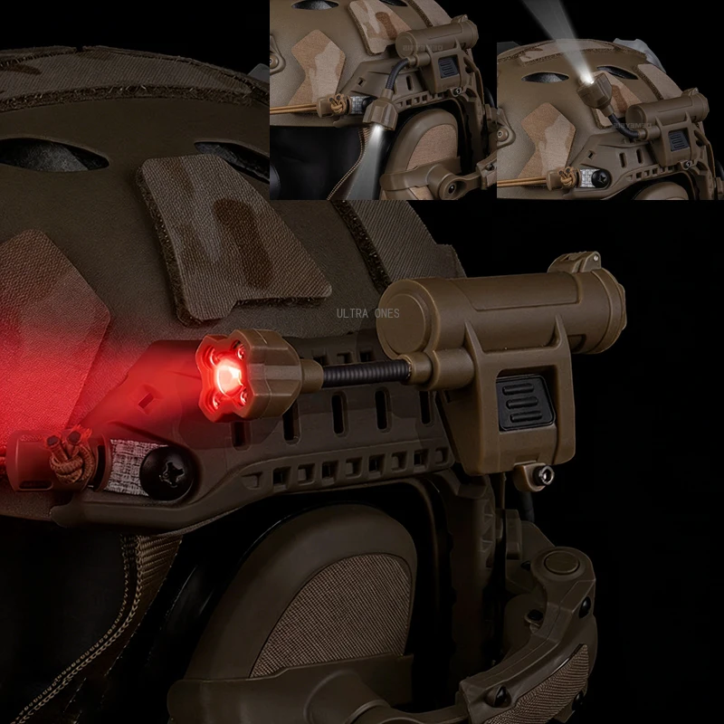 Luces para casco CS Airsoft, faro LED multimodo M-PL-S con sistema de iluminación para casco táctico rojo/verde/azul/blanco/IR - imagen 3