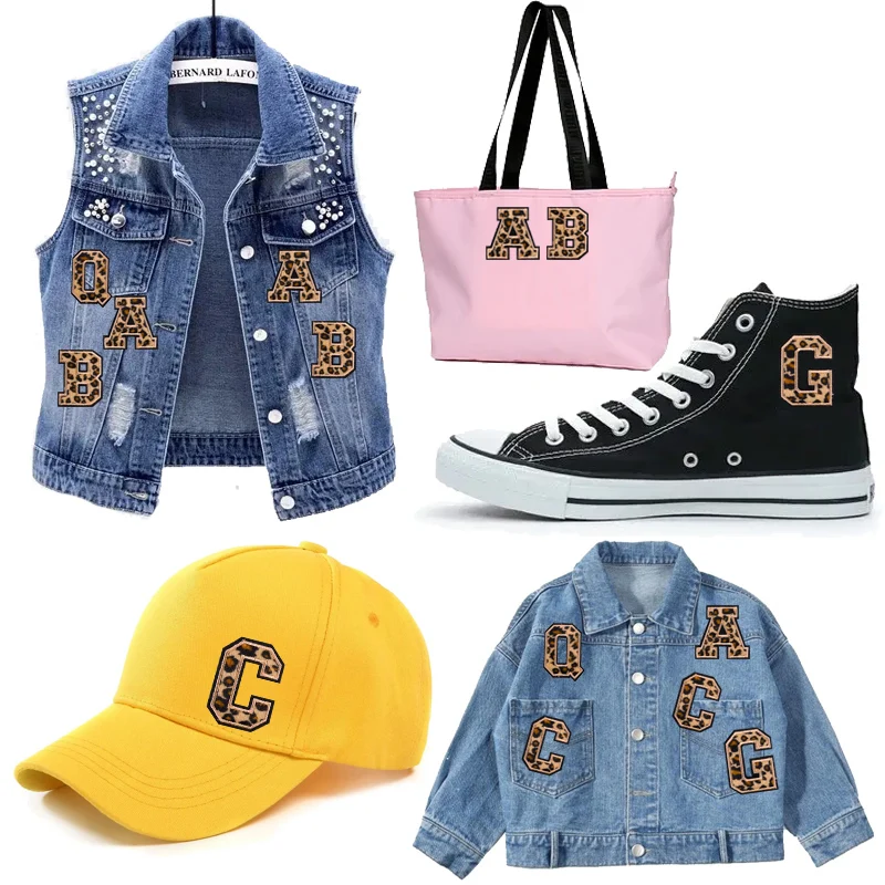 Parche bordado leopardo con letras A-Z para ropa táctica y accesorios - imagen 4