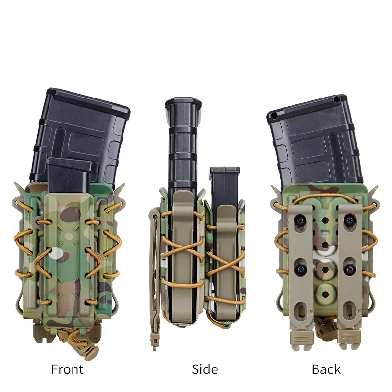 Bolsa para revistas Molle de 9mm, 5,56mm y 7,62mm para G AK AR15 M4 45ACP, bolsa para pistola Mag, funda carrier con Clip para cinturón - imagen 2