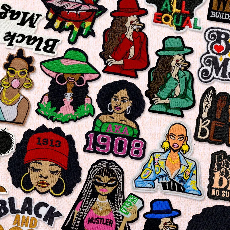 Parche bordado “Black Girl Magic” listo para aplicar