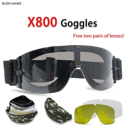 X800 gafas tácticas a prueba de balas, viento y arena