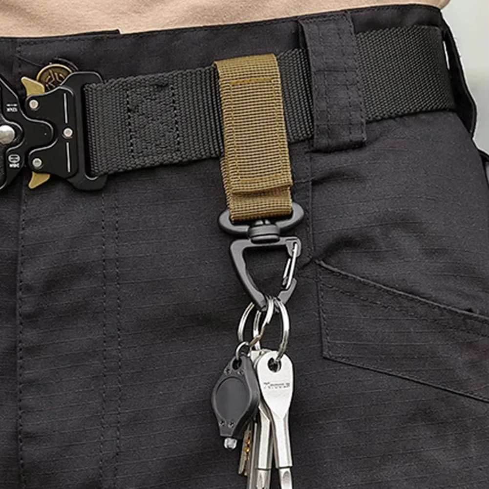 1-10 Uds. Correa con hebilla colgante de nailon mosquetones militares hebilla táctica Clips para cinturón llavero ganchos para colgar para acampar herramienta de Camping - imagen 4