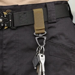 Correa táctica nylon con mosquetón para cinturón y camping