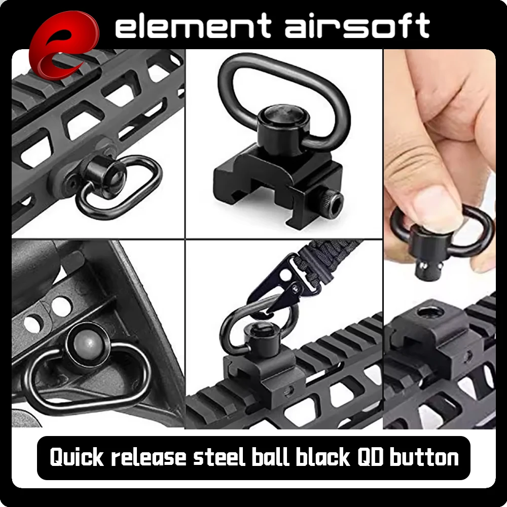 Hebilla táctica de separación rápida RSA GBB, adaptador de montaje de acero QD Sling compatible con riel de 20mm, herramienta de caza, accesorios de Clip de hebilla