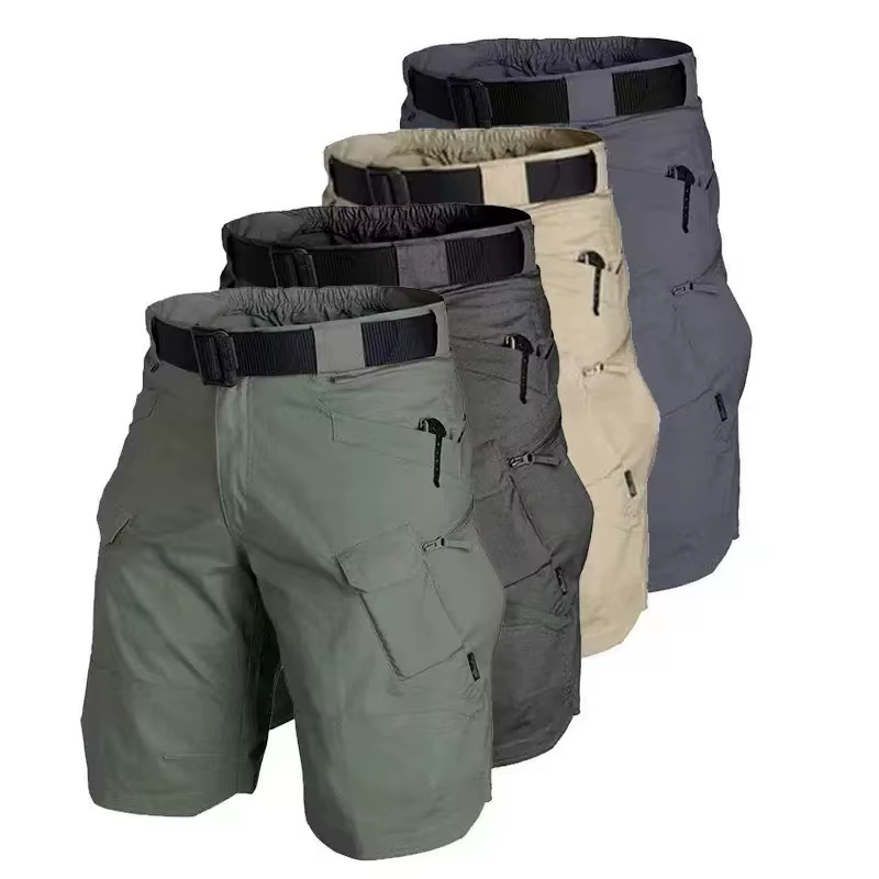Pantalones cortos tácticos hombre secado rápido multi bolsillos