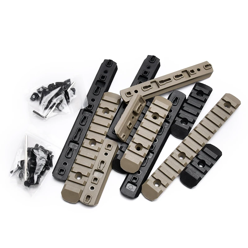 MLOK Panel de cubierta de riel de nailon para láser, linterna/accesorio para Rifle, montaje de riel Picatinny de 20mm, Kit de caza táctico, montaje m-lok - imagen 2