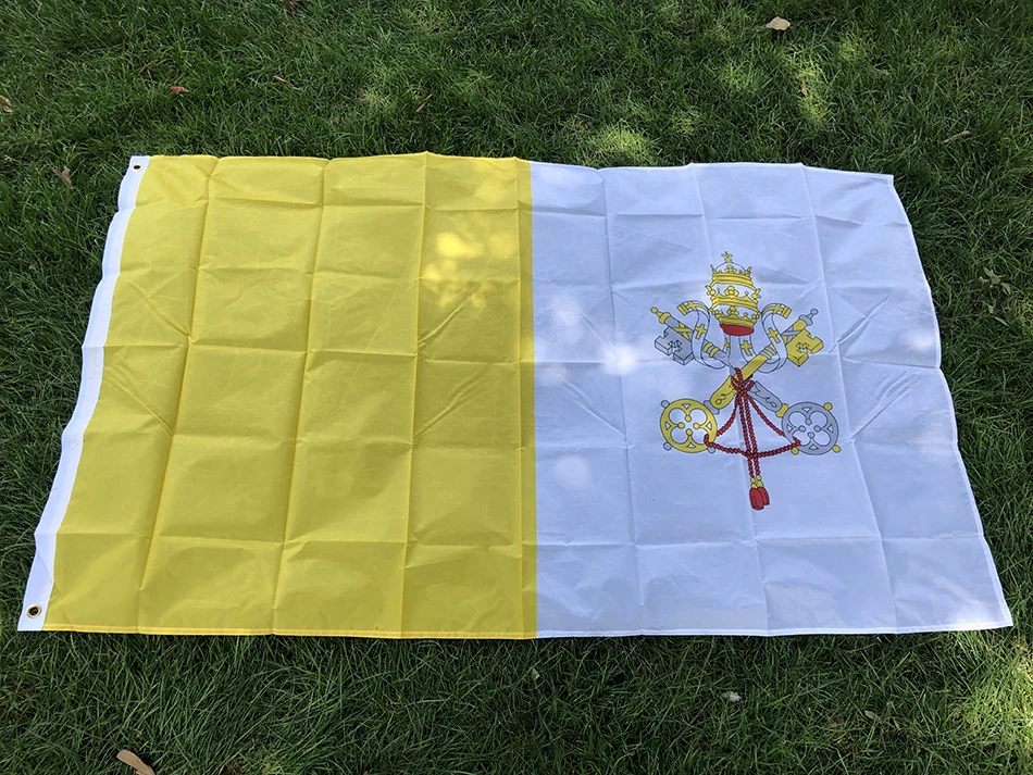 SKY FLAG-banderines de poliéster de alta calidad, bandera de la ciudad del Santo, la cruz cristiana, la Iglesia, 90x150cm - imagen 2