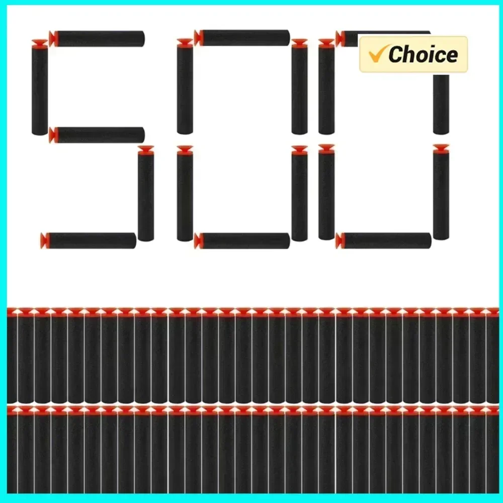 Balas con cabeza de ventosa negra, 7,2 cm, para pistola de juguete, serie Elite n-strike, Blasters, espuma EVA, repuesto de dardos, accesorios para pistolas de juguete para niños