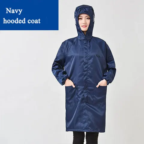 Navy hooded coat