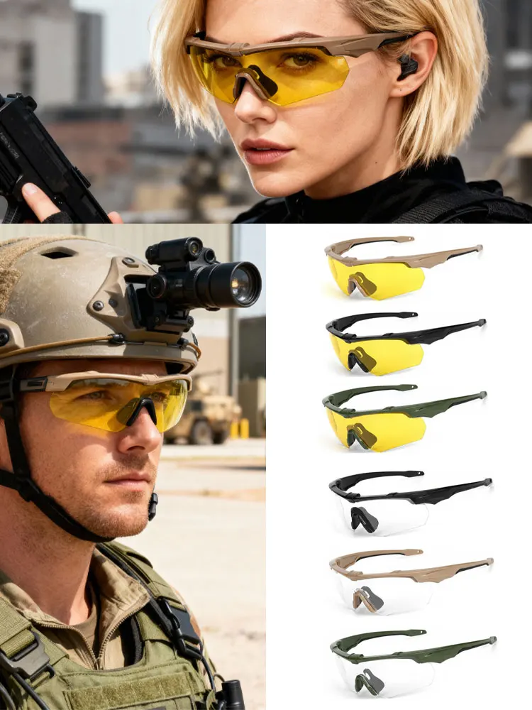 JSJM-Gafas tácticas militares para exteriores, 2,0 MM, a prueba de viento, a prueba de polvo, CS, Gafas protectoras seguras UV400, Gafas de montañismo