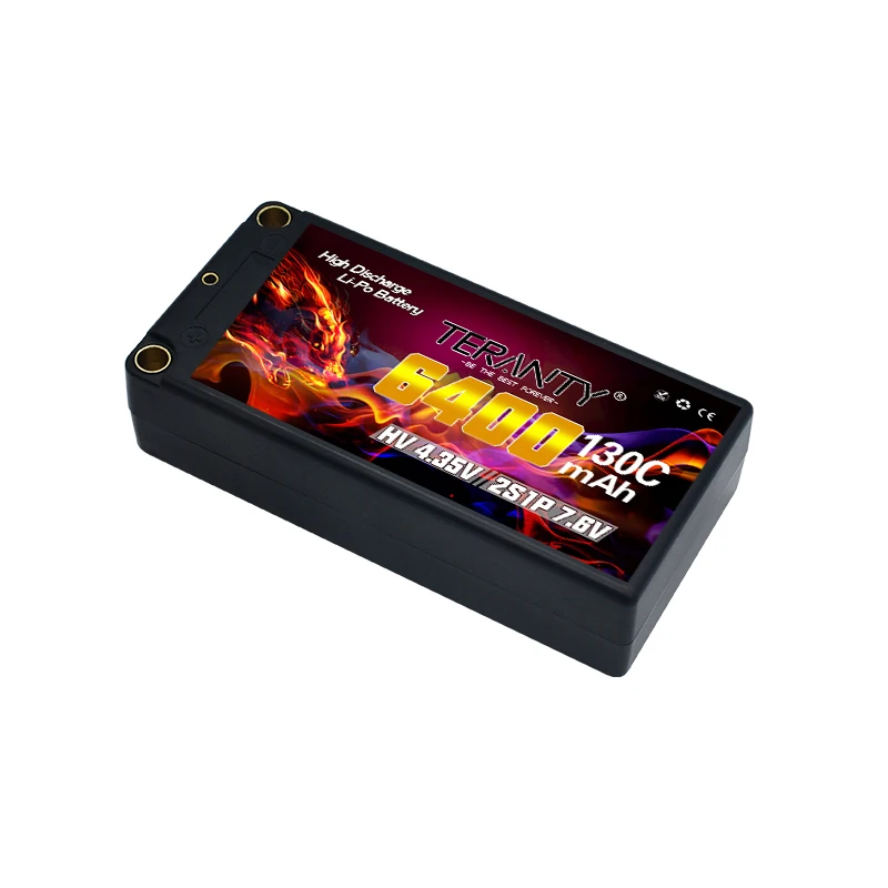 TERANTY MAX 260C Original 7,6 V 6400mAh HV Shorty Lipo 2S batería 130C con bala de 5mm para 1/10 RC coche carrera barco tanque piezas - imagen 2