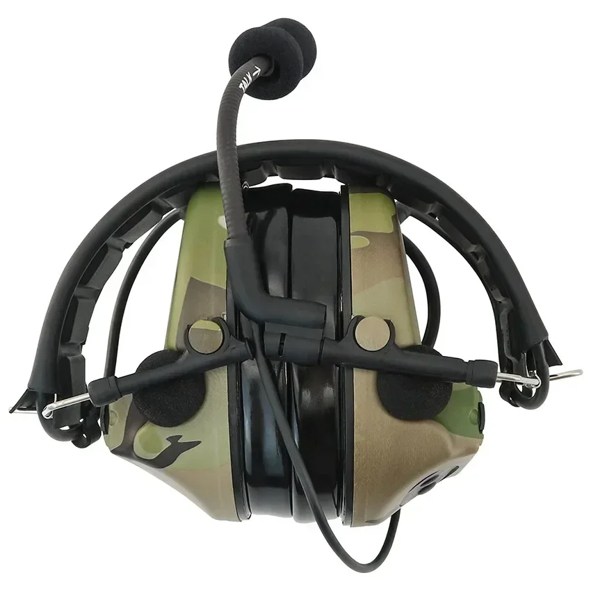 Auriculares tácticos TSC2, nueva diadema desmontable, auriculares de tiro, adaptador de riel de arco, soporte para Walkie Talkie con u94ptt - imagen 5