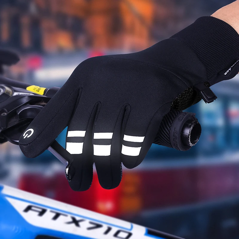 Guantes de motocicleta y bicicleta para hombre y mujer, protectores de manos para pantalla táctil, a prueba de viento, para deportes al aire libre, skateboarding, esquí, guantes cálidos para correr - imagen 5