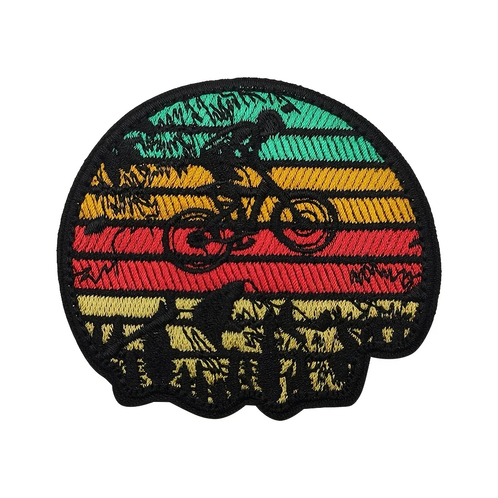 Parche para ciclismo de montaña, sujetador adhesivo con gancho y bucle de Velcros, insignia bordada para mochila deportiva extrema al aire libre, bricolaje