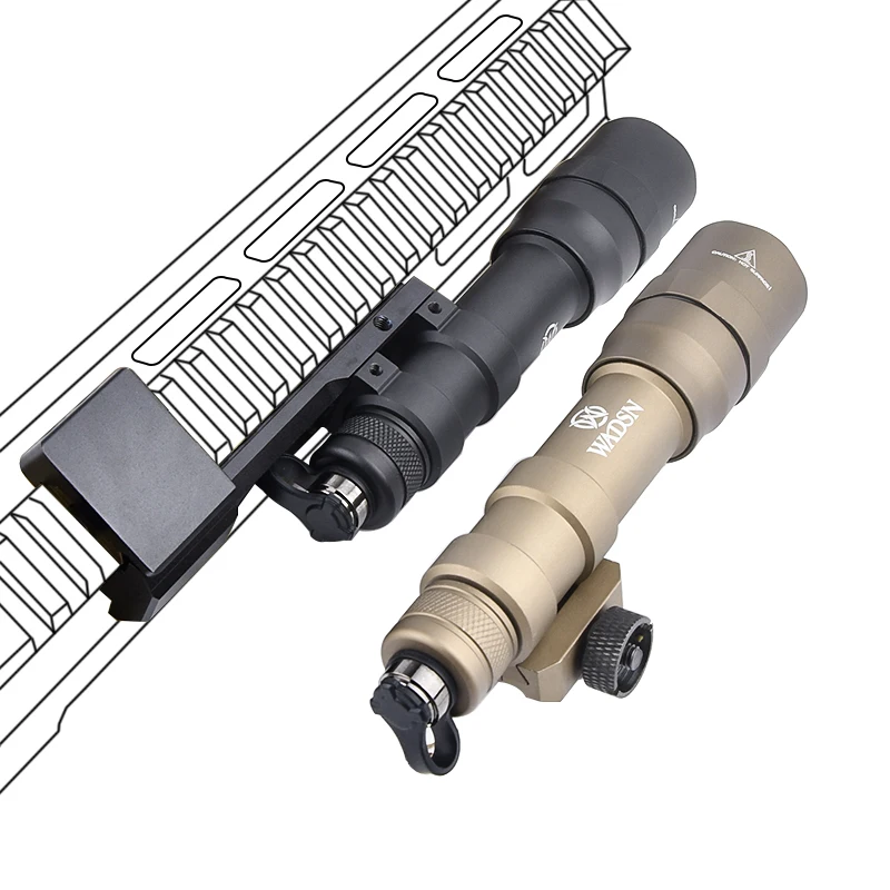 Linterna táctica M600 M600DF Surefir Luz de explorador M-lok 45 °   Soporte adaptable compensado compatible con Keymod, Base de riel de 20MM, accesorio Airsoft - imagen 4