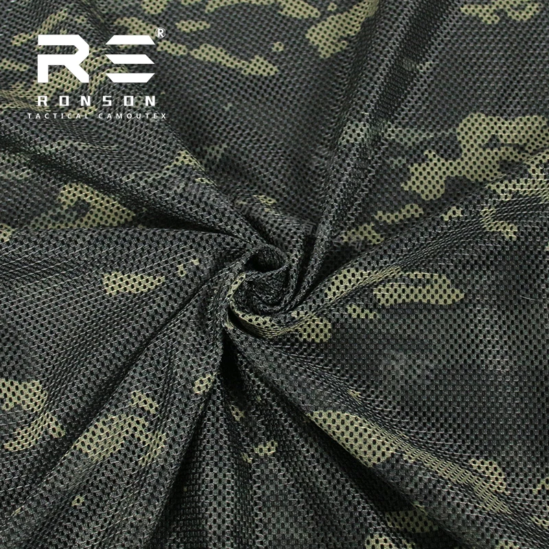 Tela de malla de camuflaje personalizada, tela gruesa de ojo de pájaro, chaleco táctico, cubierta de casco, ventilador militar, bricolaje, 230GSM - imagen 5