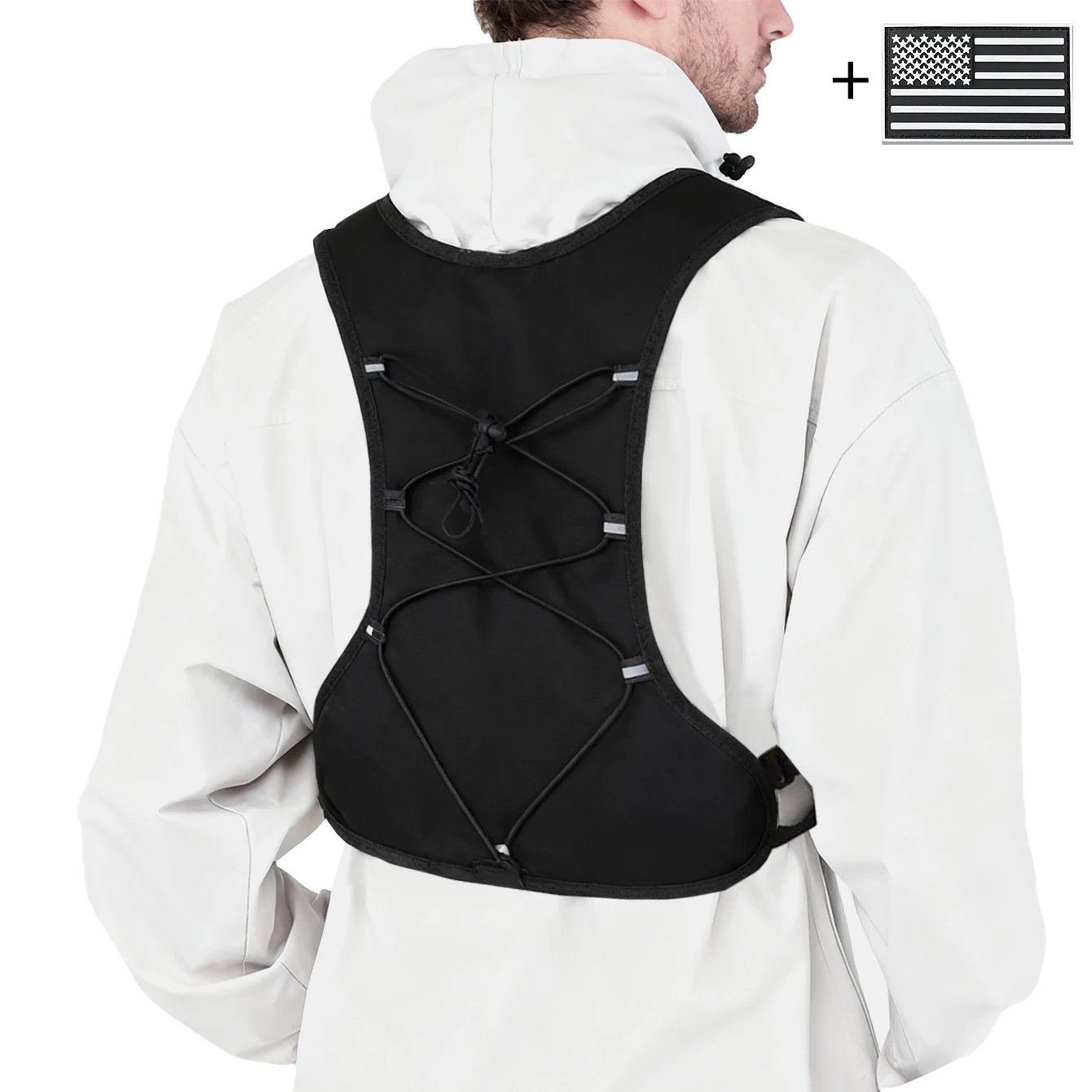 Chaleco reflectante ligero, equipo de seguridad con múltiples bolsillos para correr, ciclismo, senderismo, almacenamiento seguro para billetera de teléfono - imagen 4